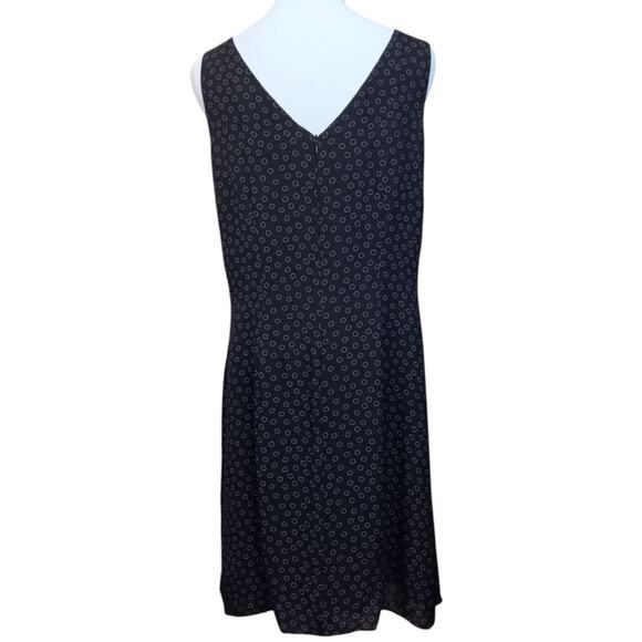 ANN TAYLOR Silk Dress 12 Flowy Black Classic Chic Special Event Office‎ Career - Picture 2 of 12